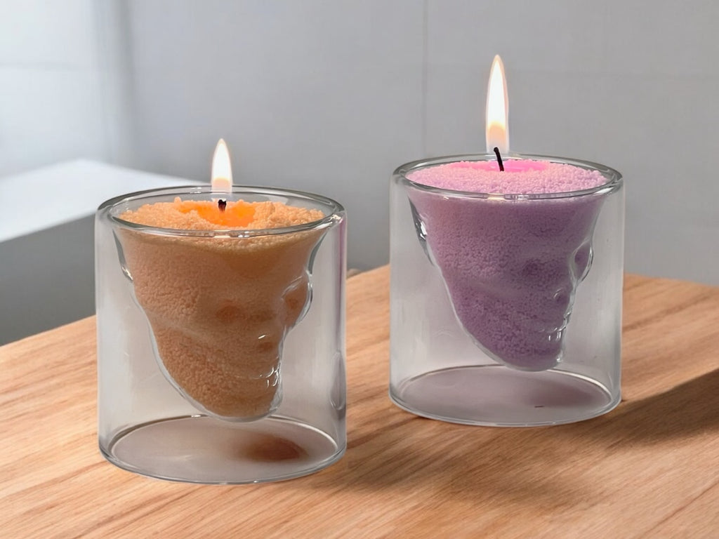 Vaso de Vidrio Tequilero con Forma de Calaca